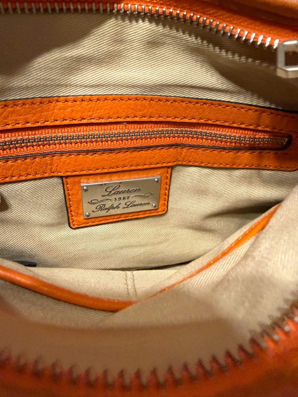 Lauren Ralph Lauren Mustard Yellow Leather Shoulder Bag - Picture 4 of 4